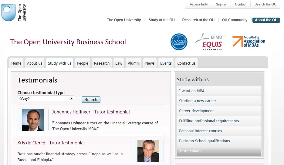 Open University Business School Hofinger